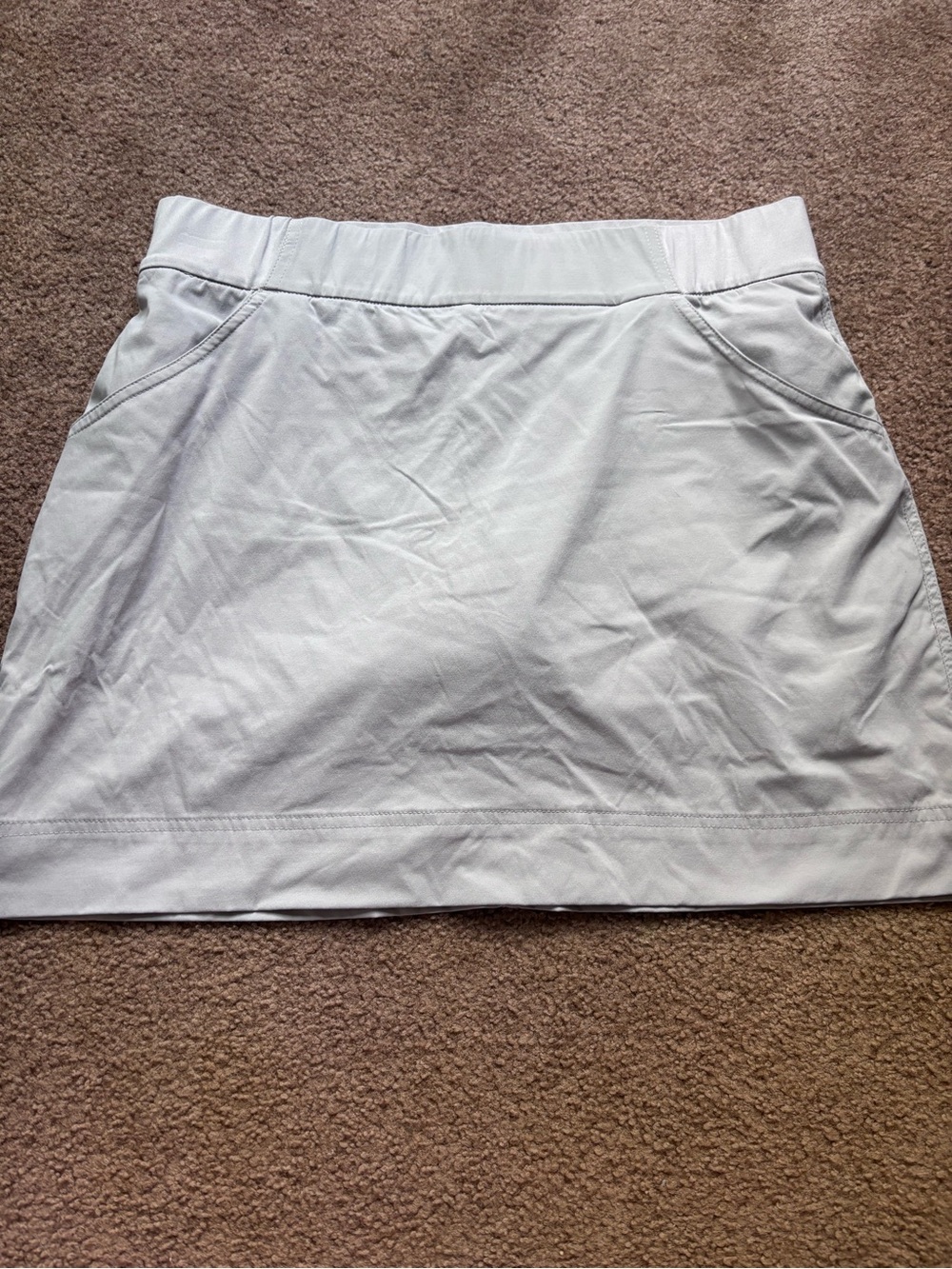 Women’s Cream Active Mini Skirt with Pockets